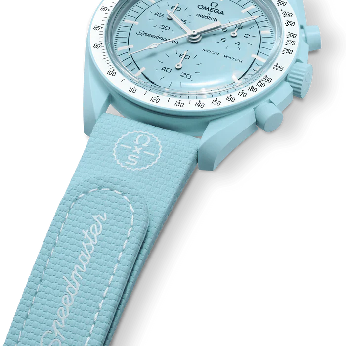 MOONSWATCH RUBBER LIGHT BLUE/WHITE