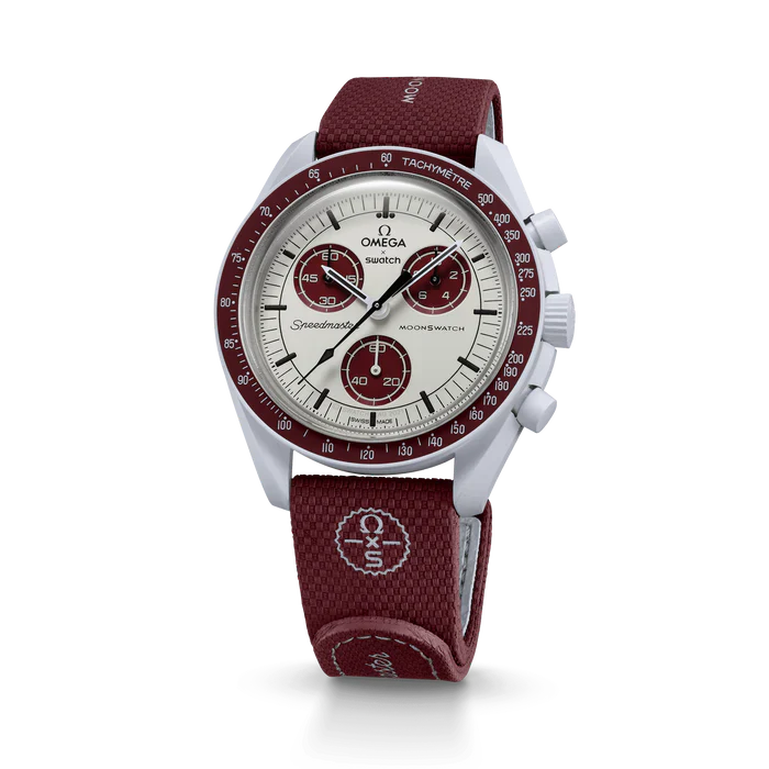 MOONSWATCH BORDEAUX/LIGHT RUBBER GREY