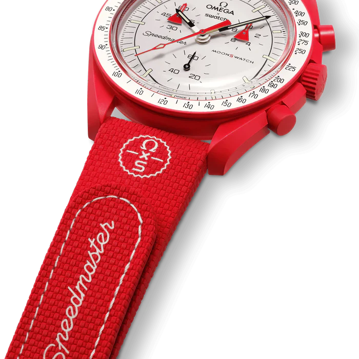 MOONSWATCH RED/WHITE RUBBER