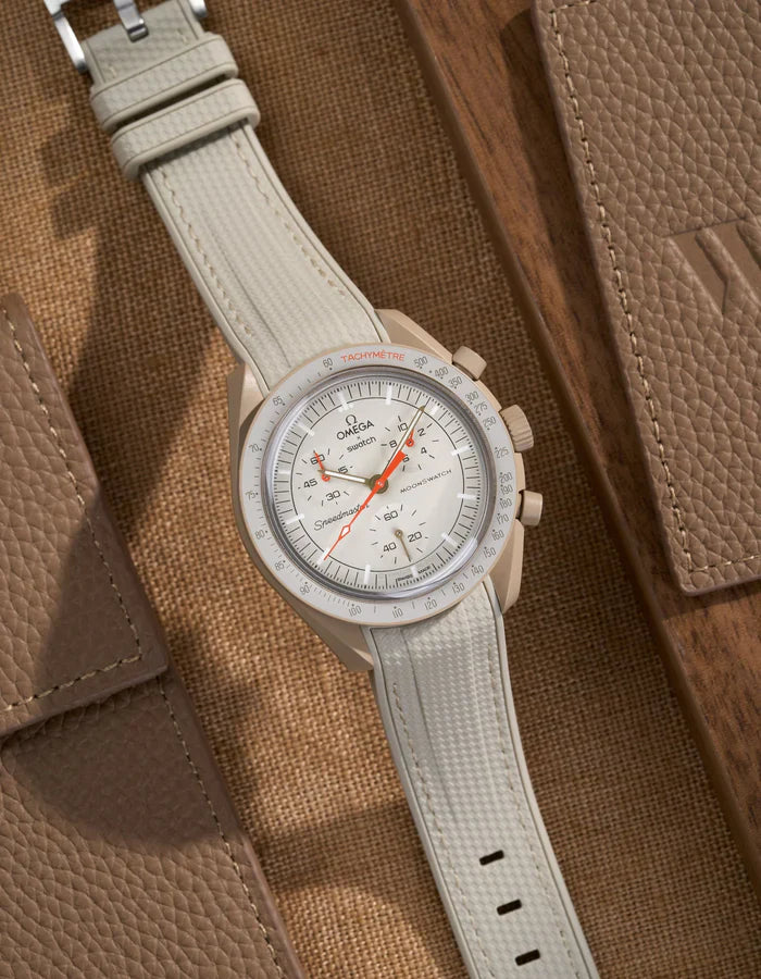 Premium Curved Rubber Strap - Beige