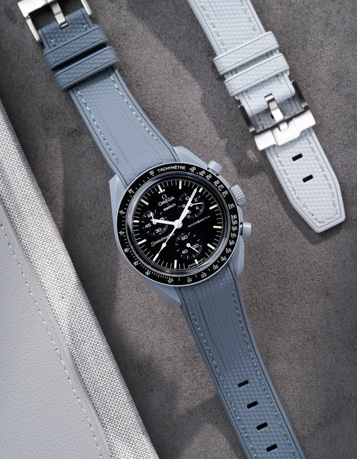 Premium Curved Rubber Strap - Dark Gray