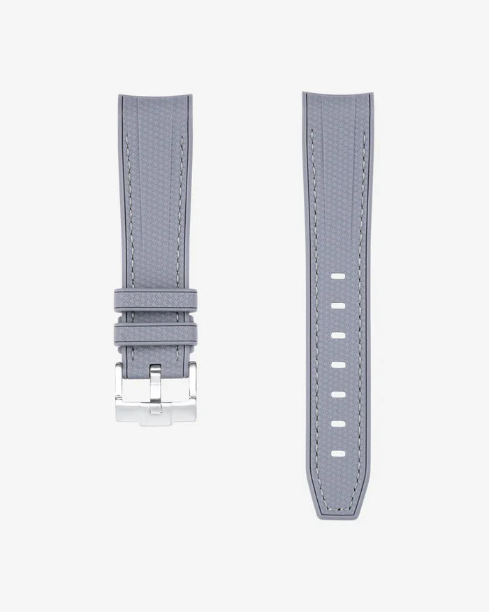 Premium Curved Rubber Strap - Dark Gray