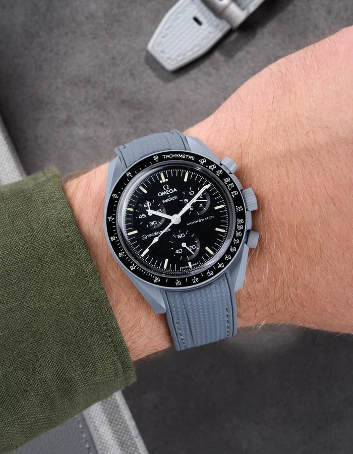 Premium Curved Rubber Strap - Dark Gray