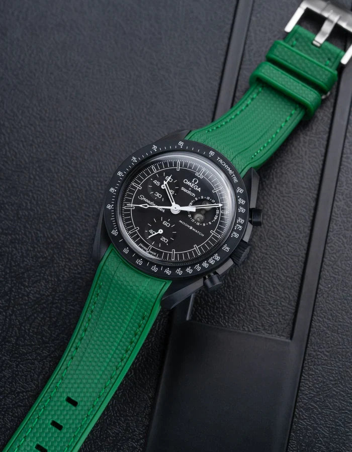 Premium Curved Rubber Strap - Green
