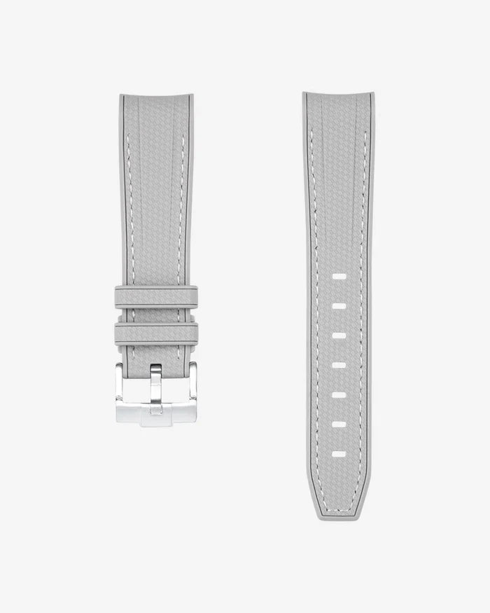 Premium Curved Rubber Strap - Gray