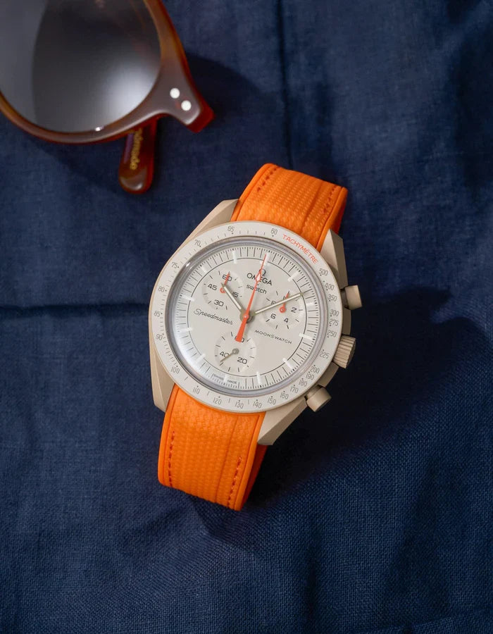 Premium Curved Rubber Strap - Orange