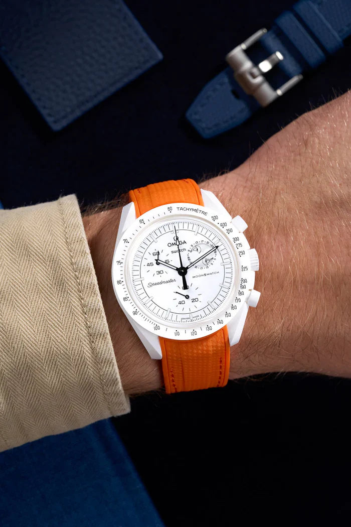 Premium Curved Rubber Strap - Orange