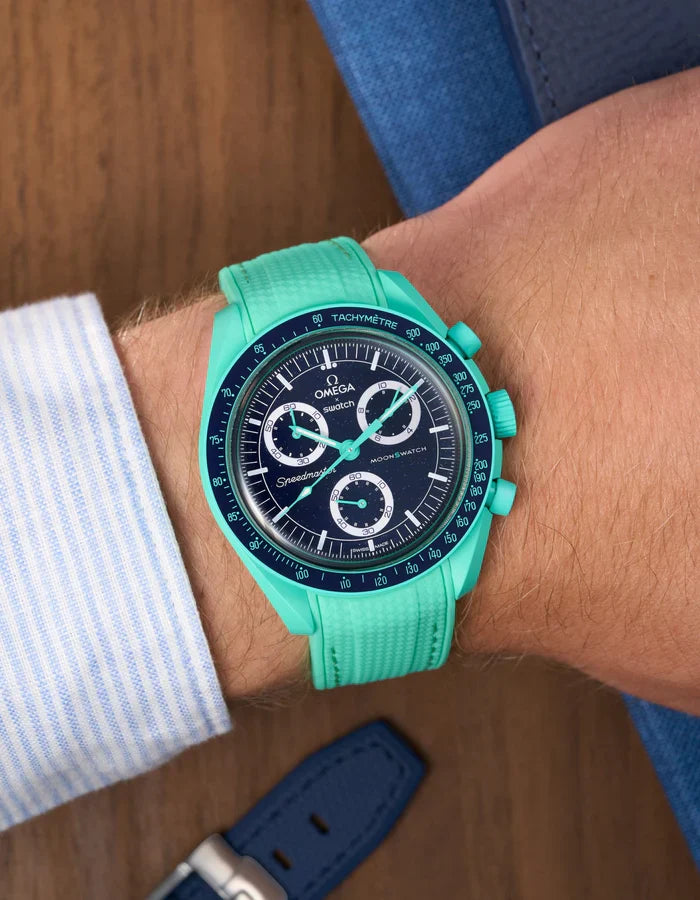 Premium Curved Rubber Strap - Polar Lights Green