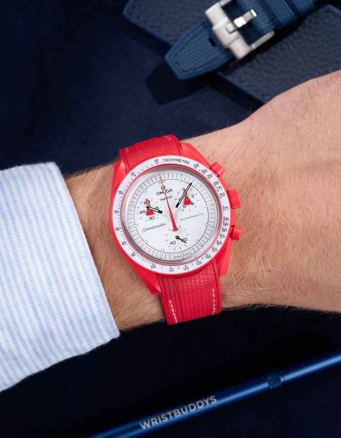 Premium Curved Rubber Strap - Red