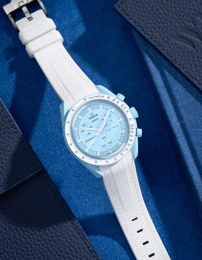 Premium Curved Rubber Strap - White