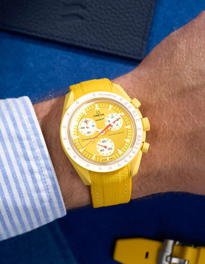 Premium Curved Rubber Strap - Yellow