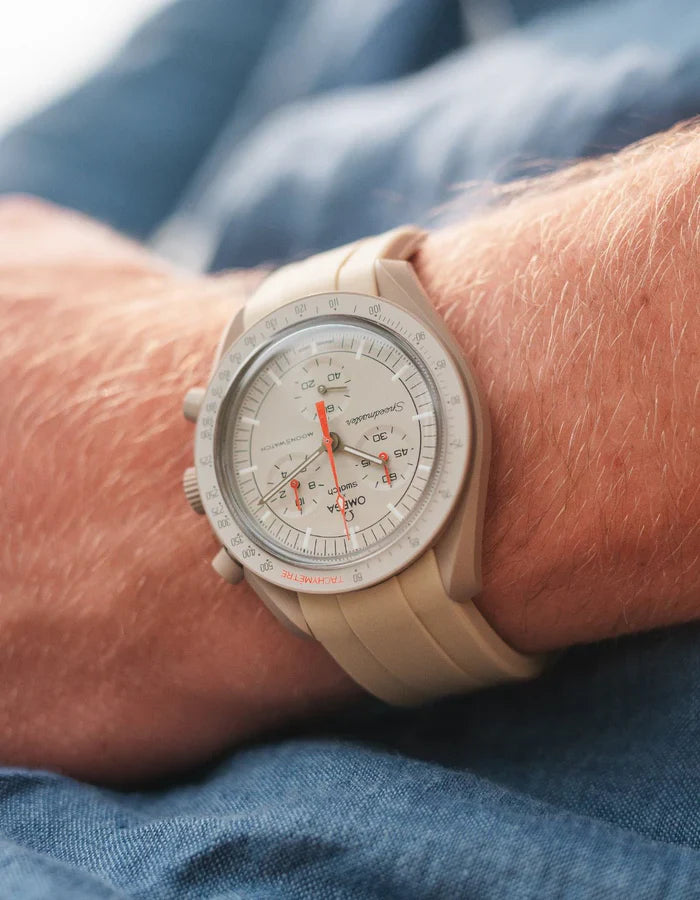 Curved Rubber Strap - Beige