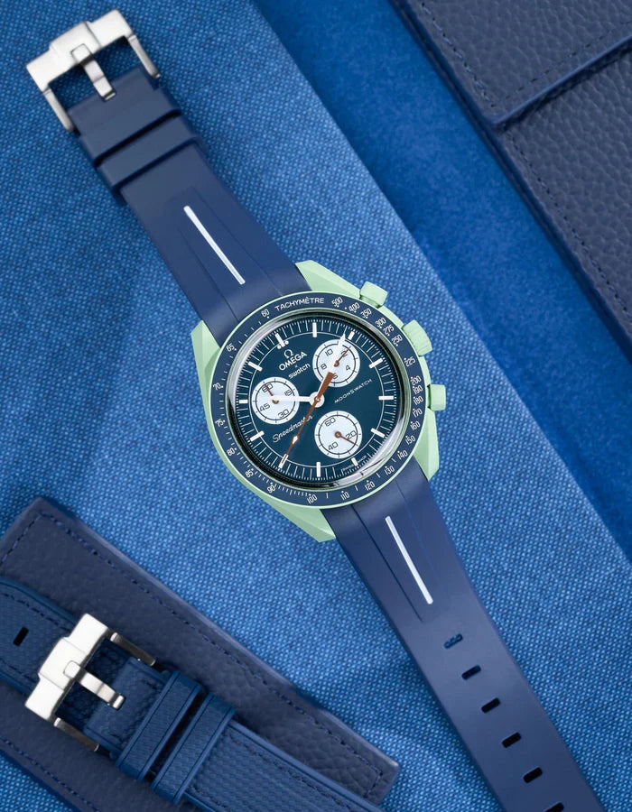 Curved Rubber Strap - Blue