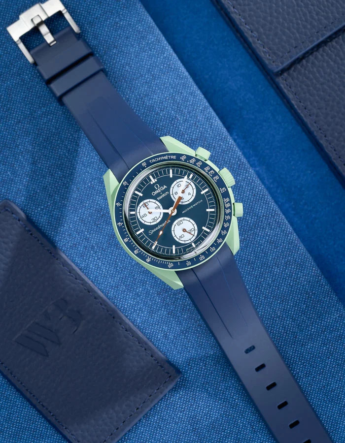 Curved Rubber Strap - Blue