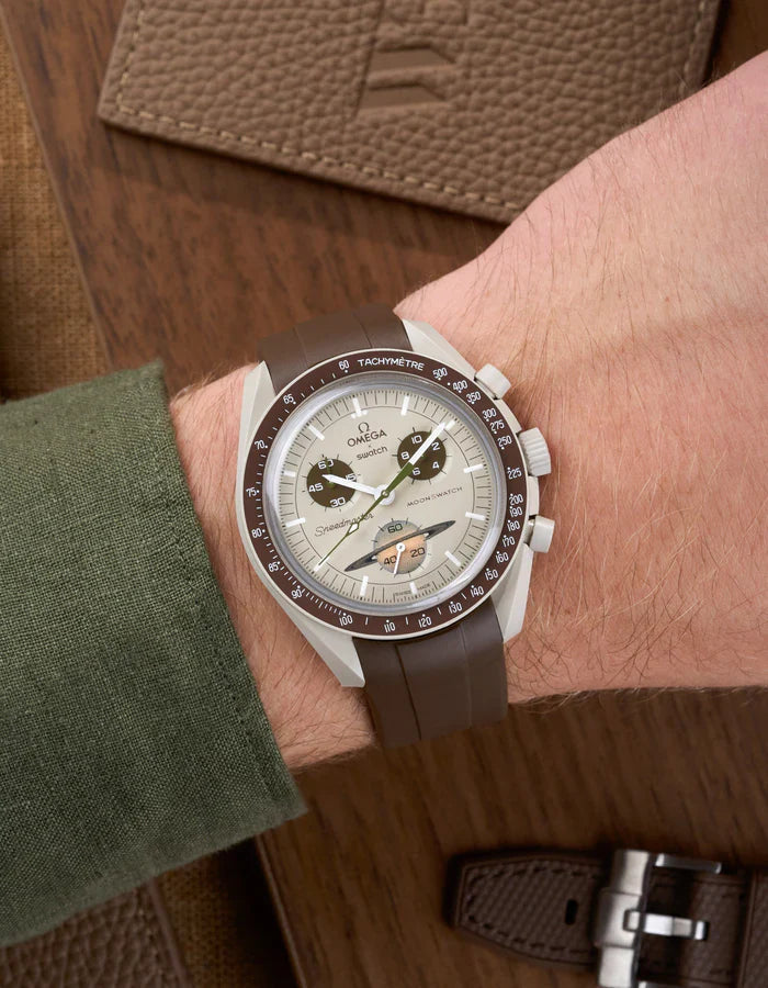 Curved Rubber Strap - Brown