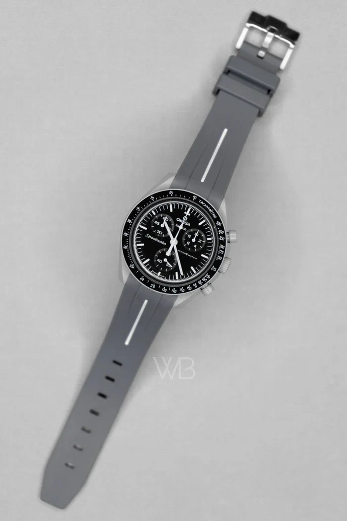 Curved rubber strap - gray