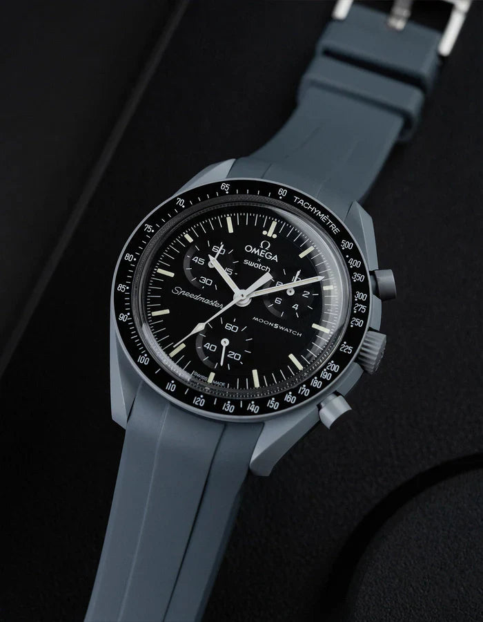 Curved rubber strap - gray