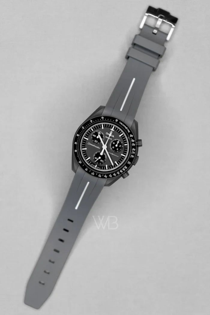 Curved rubber strap - gray