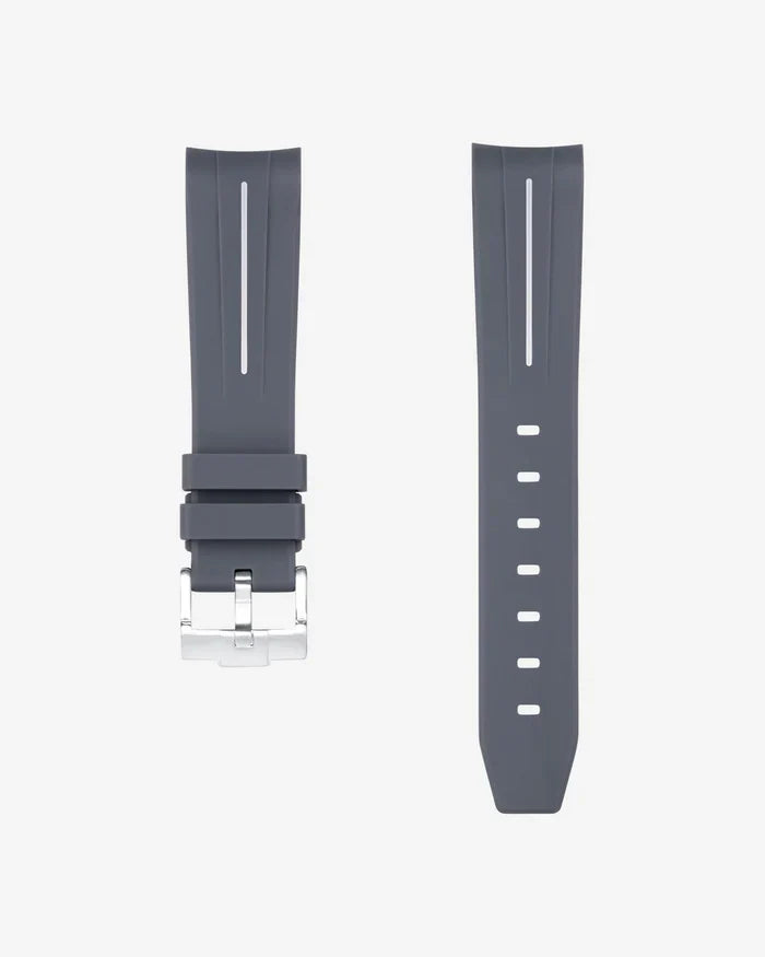 Curved rubber strap - gray