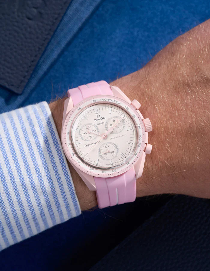 Curved Rubber Bracelet - Pink