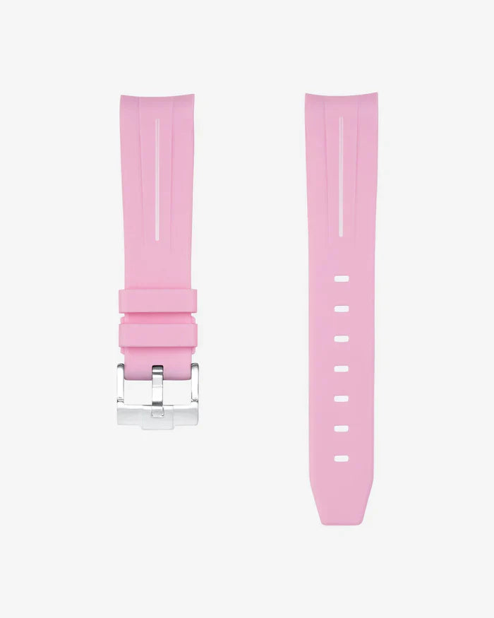 Curved Rubber Bracelet - Pink