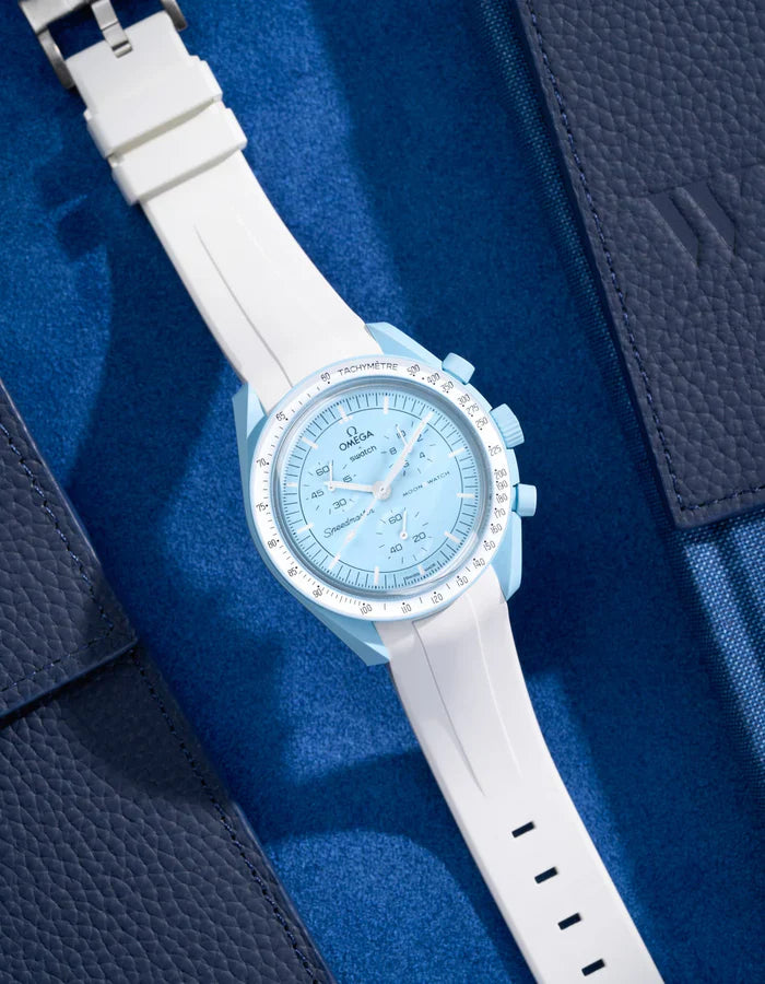 Curved Rubber Strap - White