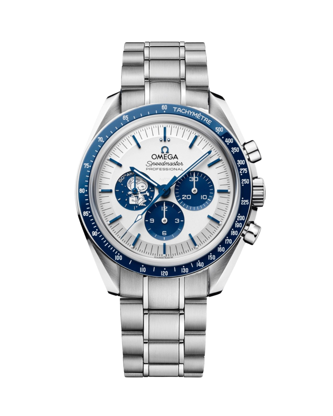 Omega Speedmaster Silver Snoopy Stainless Steel Bracelet