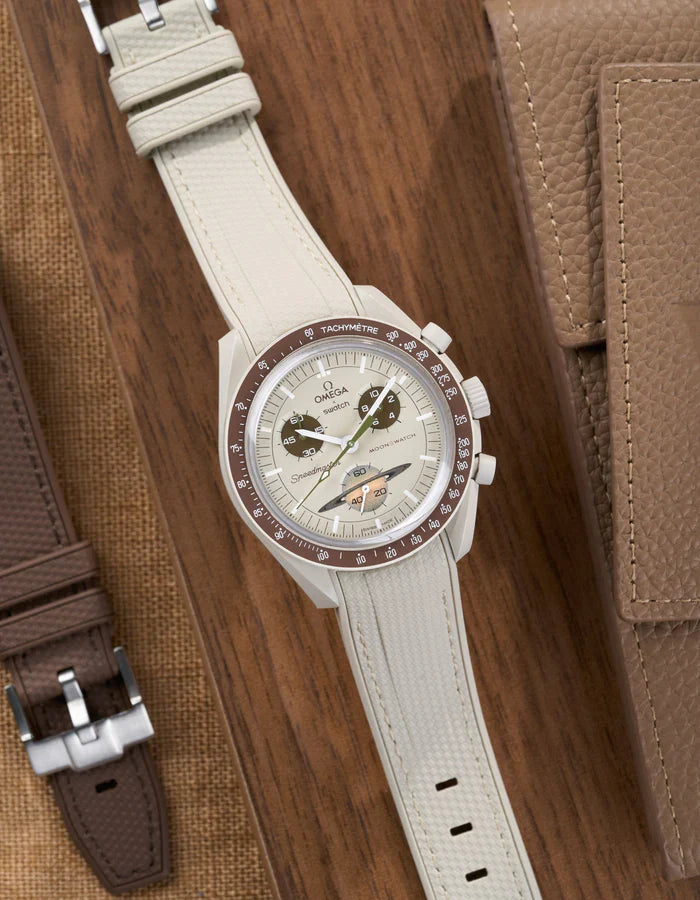 Premium Curved Rubber Strap - Beige
