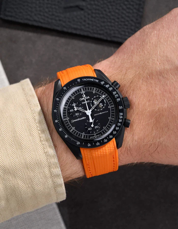 Premium Curved Rubber Strap - Orange