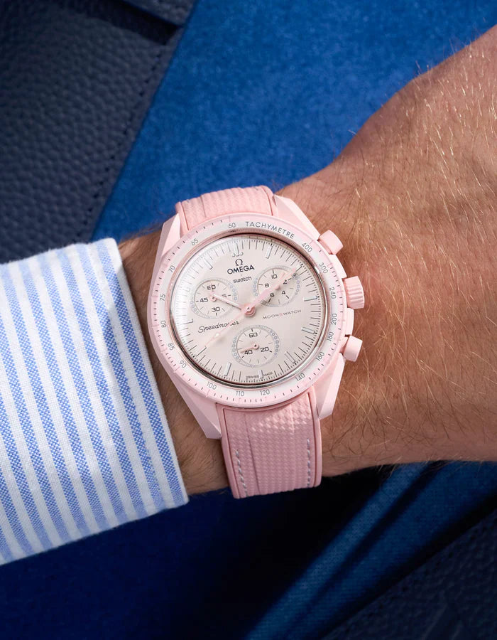 Premium Curved Rubber Strap - Pink