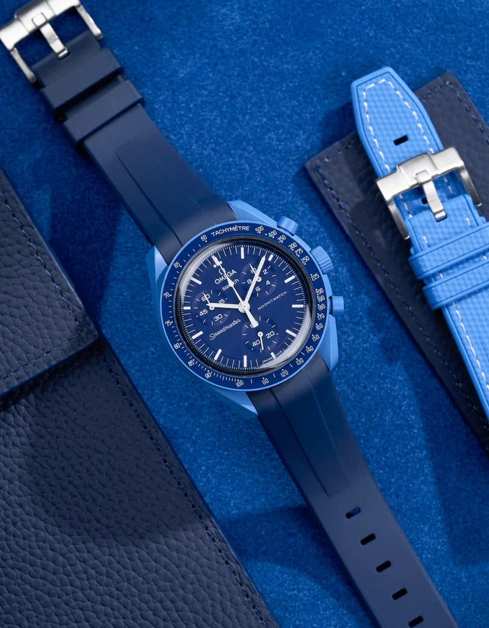 Curved Rubber Strap - Blue