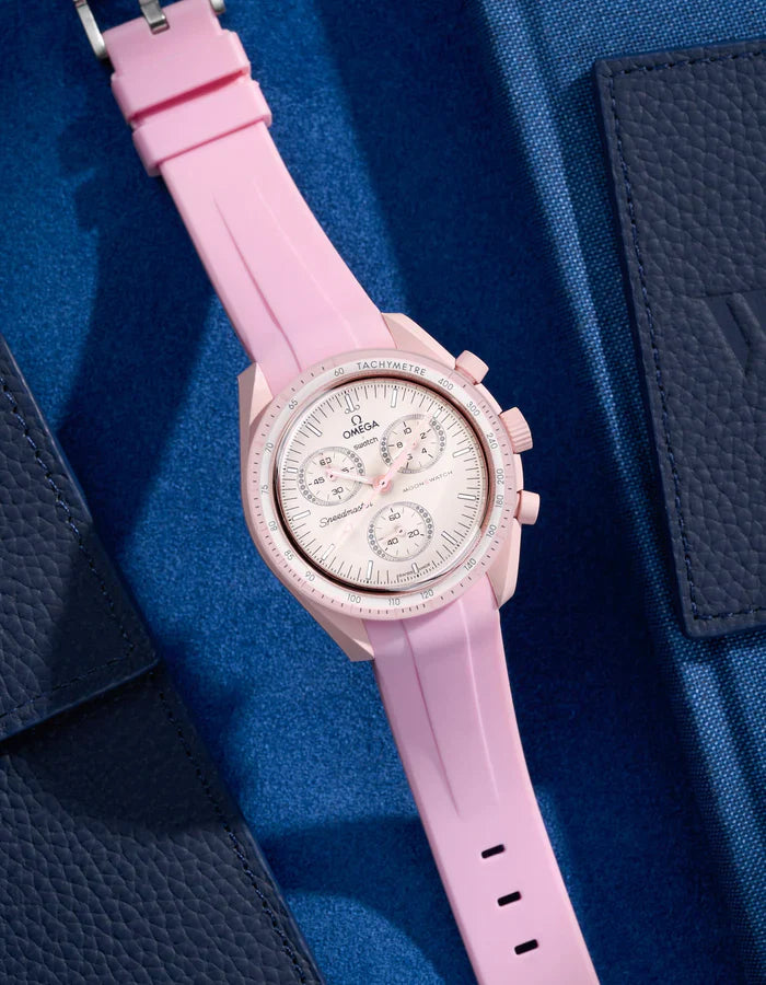Curved Rubber Bracelet - Pink
