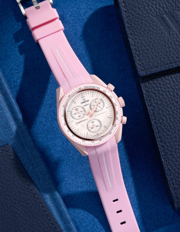 Curved Rubber Bracelet - Pink